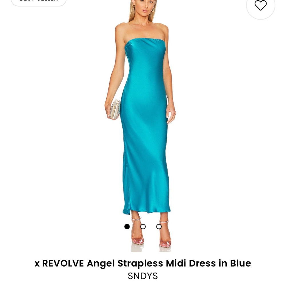 x REVOLVE Angel Strapless Midi Dress in Blue
SNDYS in size 4